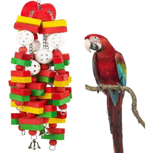 Large Bird Parrot Toys for Cockatoos African Grey Macaws and Amazon Parrots - Picture 1 of 6
